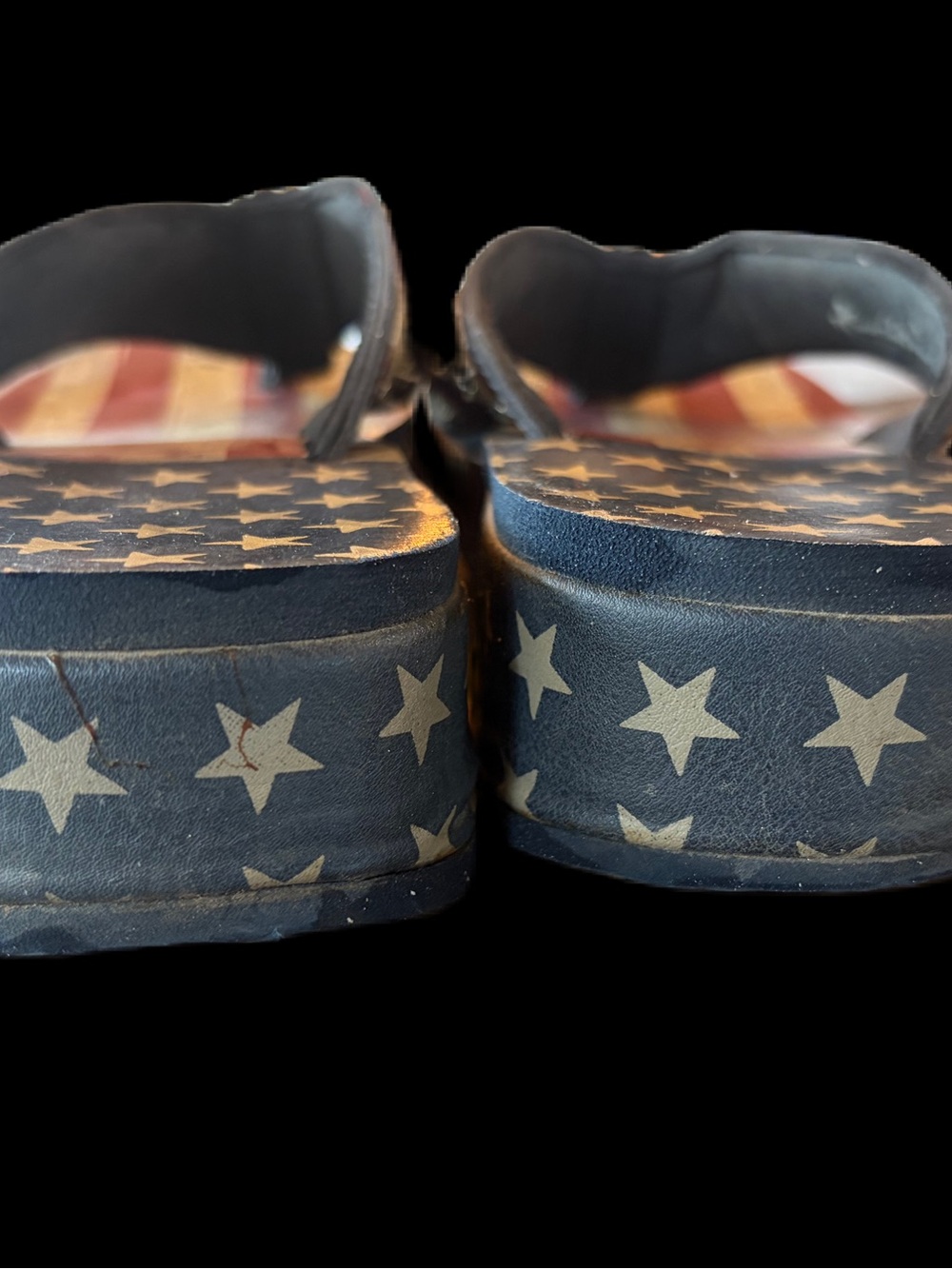 Montana West Red, Cream & Navy Flag-Print Flip Flops - Picture 5 of 7